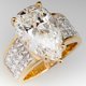 thumbnail image 4 of Anillo de gota de agua con forma de pera y circonita para mujer, anillo de diamante cuadrado con microincrustaciones simple para mujer, 4 of 5