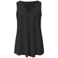 thumbnail image 4 of Women's V-Neck Tee with Sleeveless Dressy Casual Shirts 2026 Spring Summer Tank Tops, 4 of 8