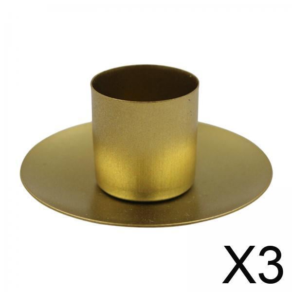 Candelabro De 3 Pilares Con Luz De Vela, Decoración Del Hogar Para Fiesta, Navidad, Comedor, Dorado, Pequeño