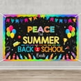 thumbnail image 3 of Welcome Back First Day of school Banner Goodbye Summer Back to School Bash Classroom Decorations Kindergarten Preschool Kids Back to School Party Decor Photo Booth Props 3.6x5.9ft, 3 of 5