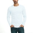 thumbnail image 5 of Xcmzpl Striped Long Sleeve Shirts for Men Casaul Color Block Pullover Tops Round Neck Going Out Outdoor Sports Shirt M-XXXL, 5 of 6