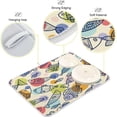 thumbnail image 4 of FREEAMG Cute Colorful Fishes Dish Drying Mats for Kitchen Counter, Heat-Resistant Dishes Drying Pad, Ultra Absorbent Drying Mat for Coffee Machine Sink Rack 18x24 Inch, 4 of 7