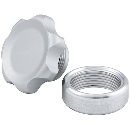 Filler Cap with Weld-in Aluminum Bung - Silver, Small
