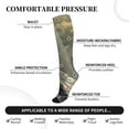 thumbnail image 3 of Lsque Forest Meditating White Tiger Pattern Sport Compression Socks for Men & Women 15-20 mmHg Knee High Nurse Pregnant Running Medical and Travel Athletic, 3 of 6