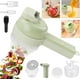 thumbnail image 1 of Juego de cortador de verduras eléctrico portátil 4 en 1, cortador de verduras eléctrico portátil Mini picador de ajo portátil para jengibre, chile, fruta, carne TUNC Sencillez, 1 of 5