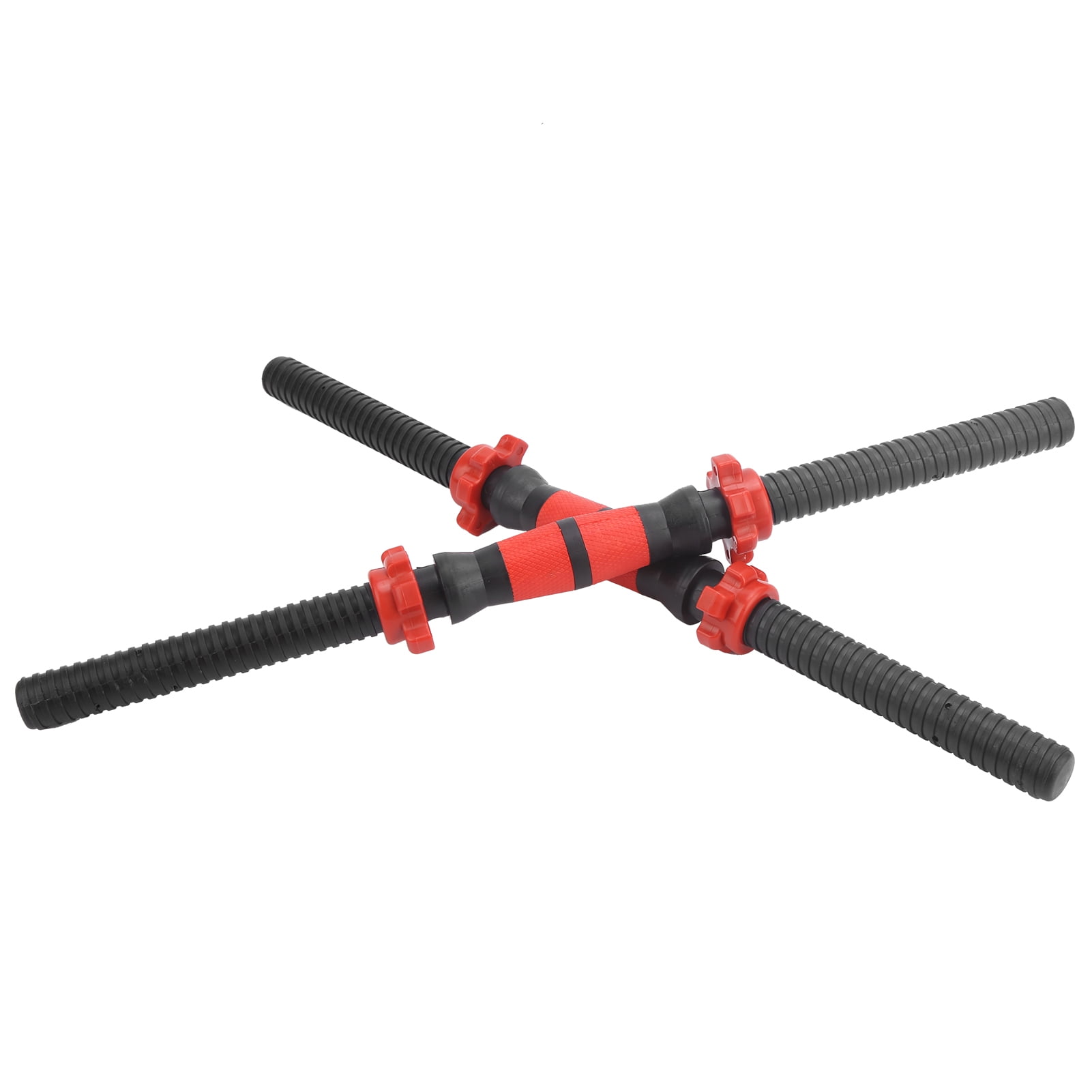 Tebru 50cm Dumbbell Bars Weight Lifting Dumbbell Handles W/ 4Pcs Nuts Fitness Gears