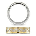 thumbnail image 4 of Bague en ZigZag Jaune Plaqué Titane pour Hommes (8mm), 4 of 5