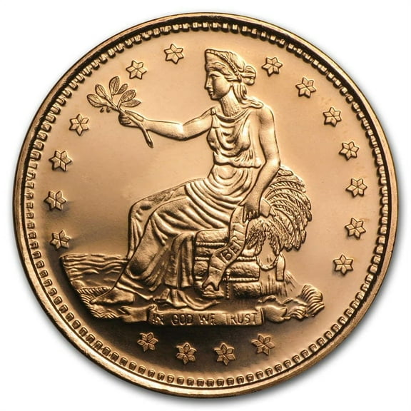 1 oz Copper Round - Trade Dollar
