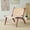 Light Amber-Beige, variant on MAYEERTY Modern Boho Accent Chair, Scandinavian Cognac Beech Wood, Braided Jute Woven Seat & Back, White-Beige