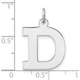 thumbnail image 4 of Sterling Silver Large Rhodium-Plated Block Letter D Initial Charm (Width 16.53) (Length 23.7) - Jbsp, 4 of 5