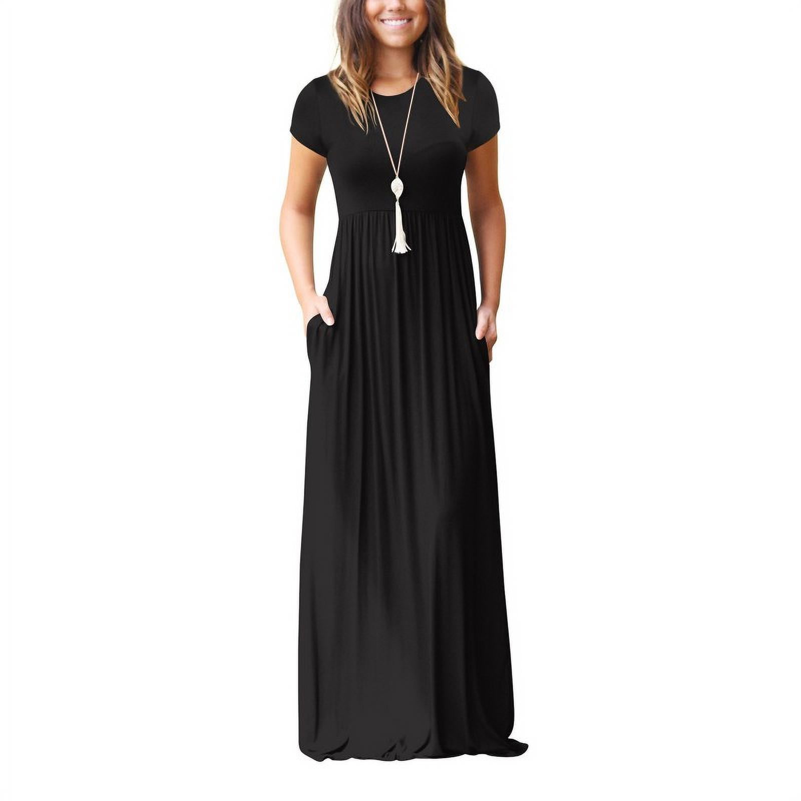 Plain Empire Waist Maxi Dresses Casual 