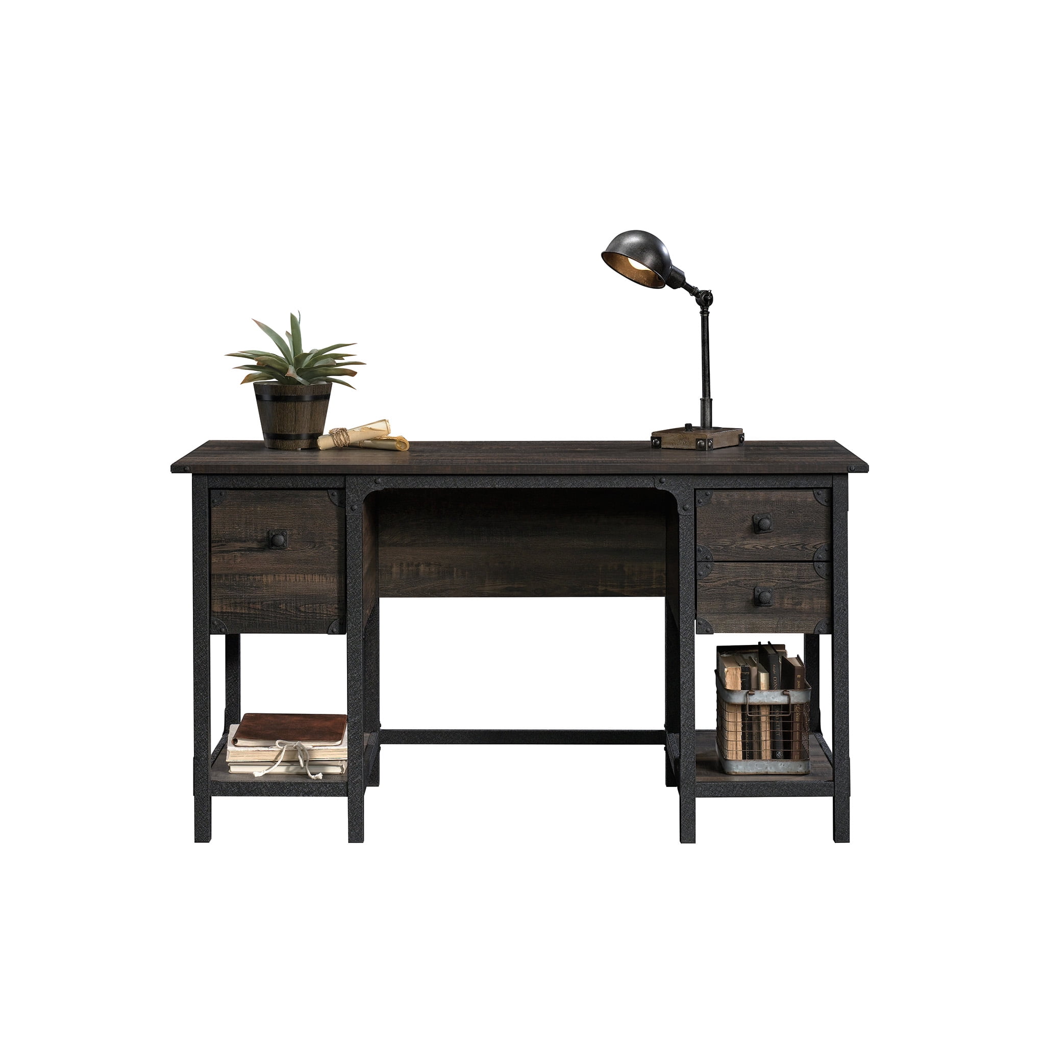 Sauder Steel River® Milled Mesquite Small Desk with Drawers