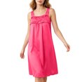 thumbnail image 6 of ZyeKqe Nightgown for Women Sleeveless Ruffled Bow Lightweight Loose Comfy Casual Loungewear Sleep Shirts Midi Dress, 6 of 7