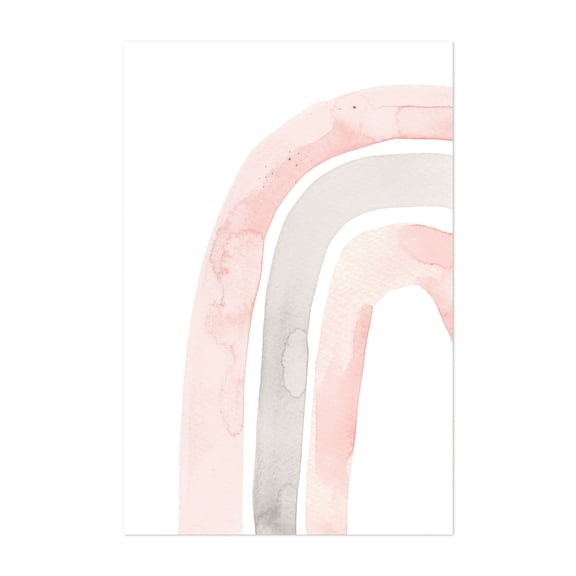 Watercolor pink and gray boho rainbow - Painting Watercolor Abstract Minimalist Pastel Boho Modern Art Geometric Unframed Wall Art Print 4 x 6 inches