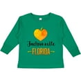 thumbnail image 3 of Inktastic Jacksonville Florida Orange in Heart Boys or Girls Long Sleeve Toddler T-Shirt, 3 of 5
