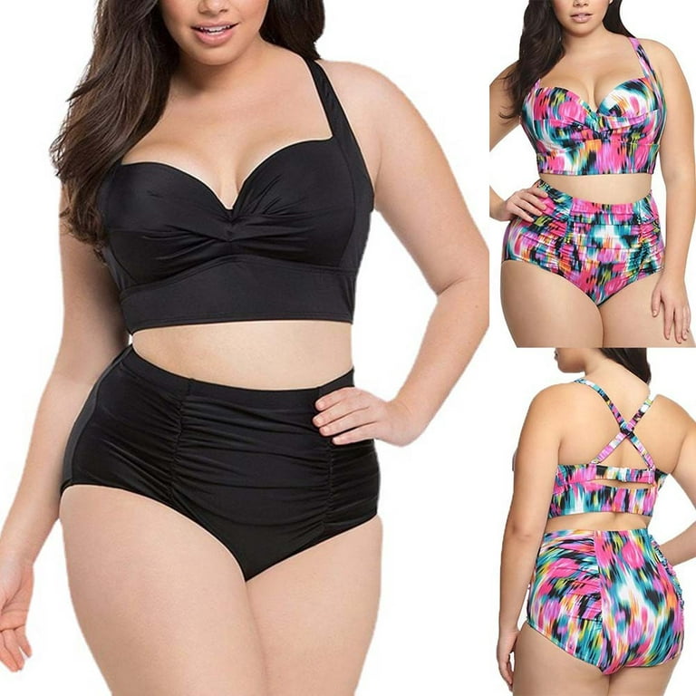 Tummy Control Swimsuits For Women High Waisted Bikini Two Piece Swimsuit  Plus Size Bikinis Sets For Teens Bikini 2023 Купальник - AliExpress