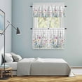 thumbnail image 5 of Spring Floral Kitchen Curtains Sets for Windows 24 Inch Length, Watercolor Herbs Summer Botanical Plaid Rod Pocket Window Treatments Tier Curtains and Valances Set for Bedroom/Bathroom, 5 of 8