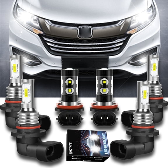 For Honda Odyssey 2005-2010 LED Headlight High Low Beam   Fog Light Bulbs Kit