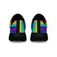 thumbnail image 4 of Unisex Fashion Rainbow Shoes, LGBT Sneakers for Men Women, Lightweight Breathable Running Walking Shoes Black Size 11.5, 4 of 7
