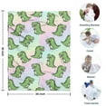 thumbnail image 4 of Cute Green Dinosaurs Gradient Pattern Blanket,Comfortable Soft Flannel Throw Blanket,All Season,Warm Lightweight Blankets for Sofa Bed Couch Living Room Chair,30"x40", 4 of 4