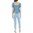 thumbnail image 2 of Guess Womens Smocked Pleated Peplum Top, 2 of 2