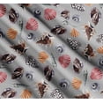 thumbnail image 3 of Soimoi Cotton Voile Fabric Colorful Shells Ocean Print Fabric by the Yard 56 Inch Wide, 3 of 7