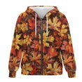 thumbnail image 4 of Renewold Maple Leaf Womens Oversized Sweatshirts Fleece Hoodies Casual Zip Up Long Sleeve Sweaters Oversized Pullover Jackets Cardigan Comfy Workout Clothes for Ladies Girls, S, 4 of 7