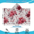 thumbnail image 2 of Pioneer Flower Floral Print Pattern Hooded Bath Towel，60"x35" for Ages 3 To 12 Kids, Quick Dry Lightweight Soft Microfiber Hood Beach Towel Cover Up for Kids, 2 of 7
