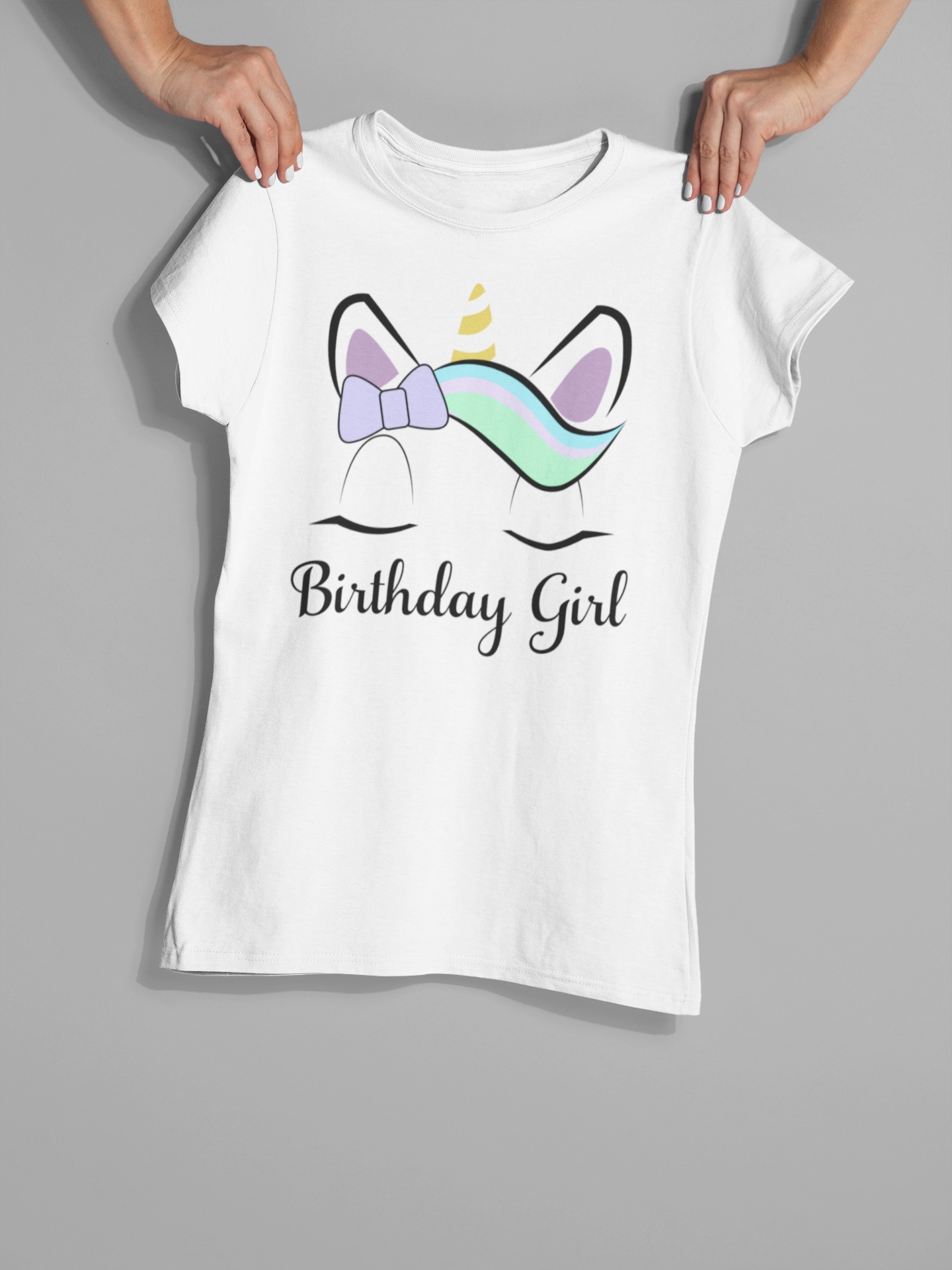 Old Glory Juniors Birthday Girl Unicorn Short Sleeve Graphic T Shirt - image 5 of 6
