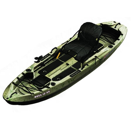 Sun Dolphin Boss 12' Angler Kayak, Grass (Best Prices On Fishing Kayaks)