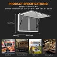 thumbnail image 3 of Concession Window, Aluminum Alloy Serving Window for Food Trucks, Food Truck Service Window with 2 Horizontal Sliding Screen Windows & Awning Door, 3 of 7