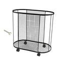 thumbnail image 4 of Luzkey Panier de Rangement pour Tapis de Yoga, Équipement d'Entraînement, Panier de Rangement pour Gym à Domicile avec Roues pour Haltères, Kettlebells, Bandes de Résistance Noir, 4 of 8