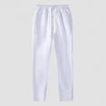 thumbnail image 4 of Ccpelsie Men's Spring Cotton Sweatpants with Pockets Open Bottom Yoga Pants for Men Lounge Pants for Athletic Workout Casual(White,S), 4 of 5