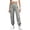 Grey, variant on Women's Cargo Sweatpants, High Waisted Baggy Joggers with Pockets, Straight Leg Elastic Ankle Athletic Trousers for Hiking, Workout and Casual Wear Beige L