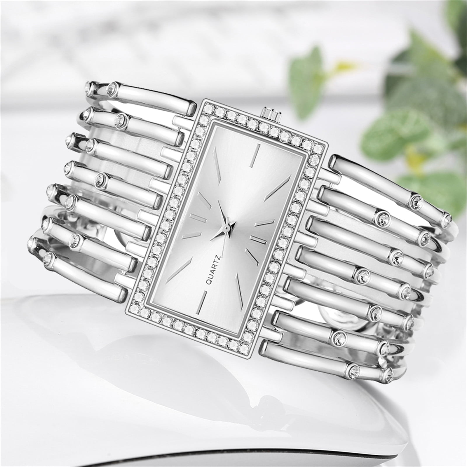 vansvar Casual Quartz Wrist Watch Stainless Steel Band 