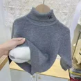thumbnail image 2 of Autum Winter Baby Boy Girl Clothes High Collar Kid Toddler Girl Boy Thicken Pullover Baby Outerwear Children Baby Loose Sweater, 2 of 6