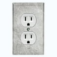 thumbnail image 2 of Metal Light Switch Plate Outlet Cover (Image of Marble Gray MAR034), 2 of 24