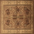 thumbnail image 1 of Ahgly Company Indoor Square Oriental Brown Traditional Area Rugs, 6' Square, 1 of 4