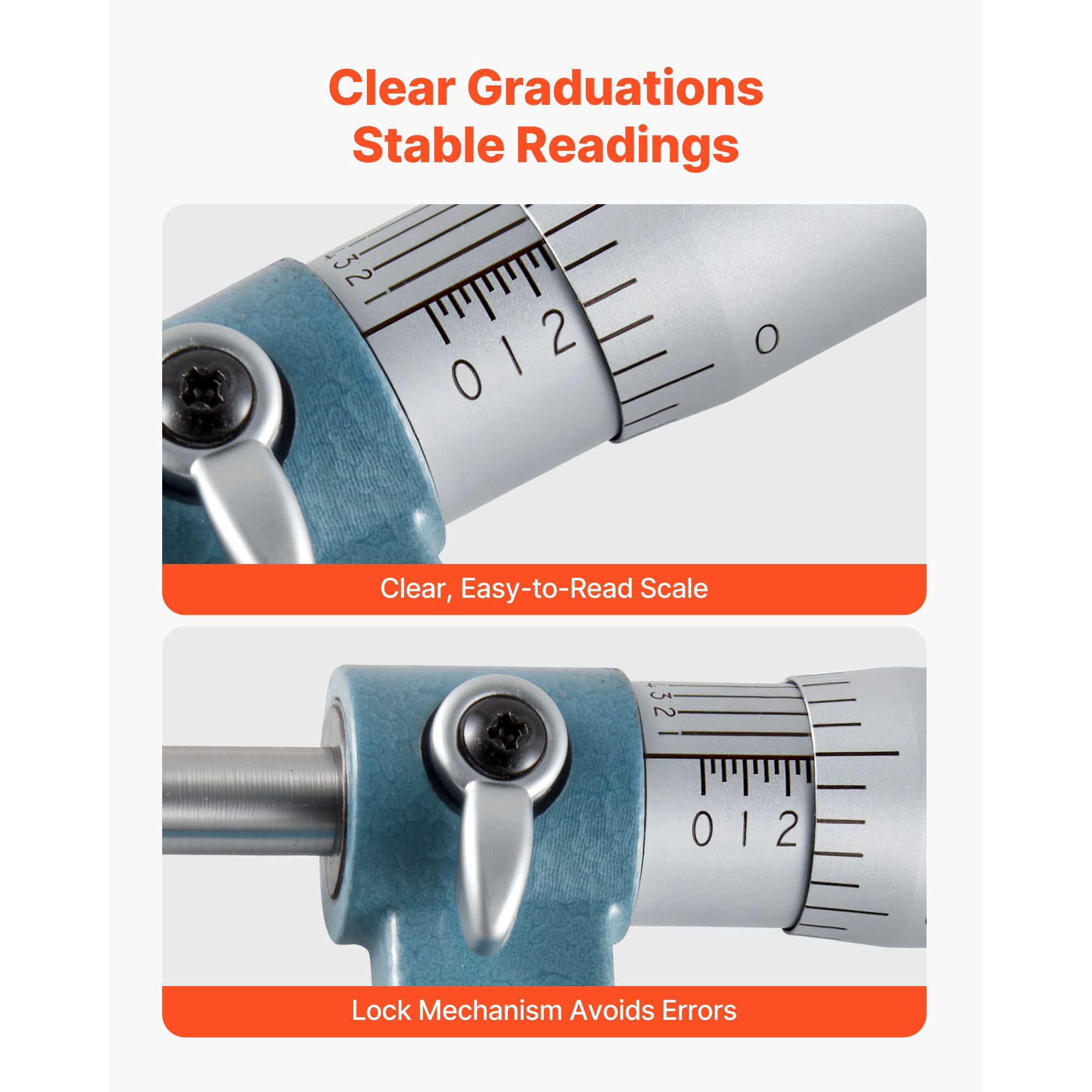 High-Precision Micrometer Set 0-6" with 5 Calibration Rods, Carbide-Tipped, for Precision Engineering Parts