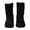 Black, variant on WREESH Women Fashion Long Socks Running Socks Solid Color Long Slippers Thick Plush Indoor Double-Layer Thickening Indoor Shoes Gray