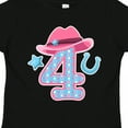 thumbnail image 4 of Inktastic Four with Cowgirl Hat Star and Horseshoe Girls Toddler T-Shirt, 4 of 5