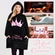 thumbnail image 5 of Manta con capucha Disney Minnie y Mickey negro/rosa para mujer, 5 of 7