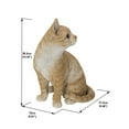 thumbnail image 6 of Hi-Line Gifts 10.25" Brown and White Ginger Cat Looking Back Outdoor Garden Statue, 6 of 7