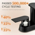 thumbnail image 4 of Waterfall Bathroom Sink Faucet 4 Inch Faucet 2 Handle Lead-Free Black, Bathroom Faucet with Water Supply Lines Pop Up Drain, 2 or 3 Holes Bathroom Basin Lavatory Mixer Tap with Deck Mount Plate, 4 of 16