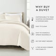 thumbnail image 6 of Noble Linens 2-Piece Ivory Duvet Cover Set, Twin/Twin XL, 6 of 9