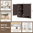 thumbnail image 3 of Giantex  Bathroom Cabinet Wall Mounted, Over The Toilet Storage Cabinet, Medicine Cabinet w/Towel Bar, Brown, 3 of 7