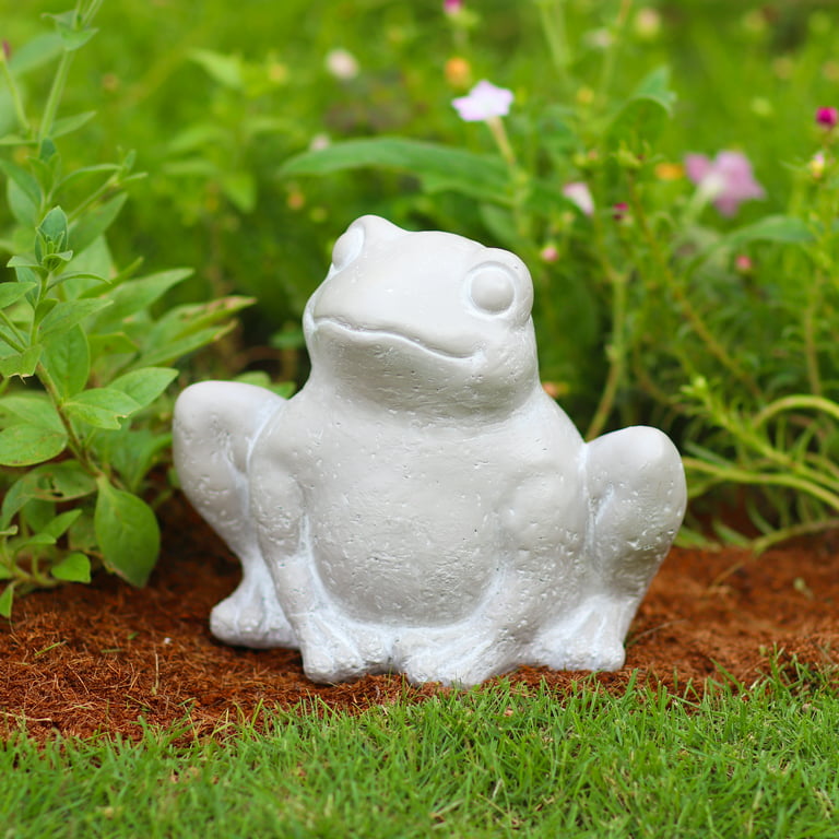 Better Homes & Gardens Outdoor Grey Frog Garden Statue, 8.13in L x