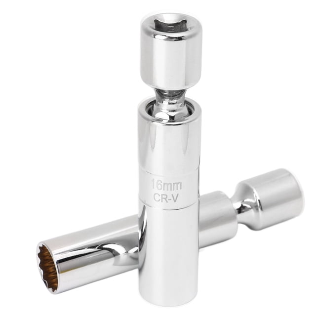 Herramienta de extracción de casquillo de bujía, 2 piezas, casquillo de bujía magnético giratorio de 3/8 pulg., casquillo de bujía para automóvil, uso conveniente
