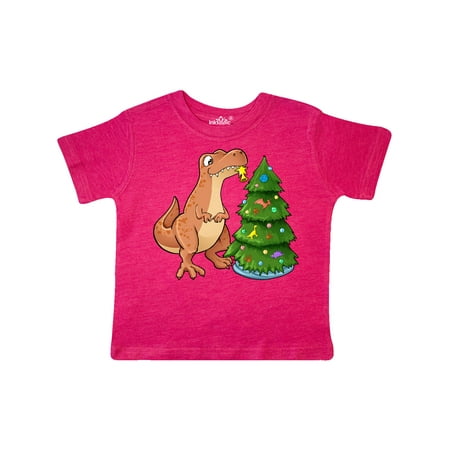 

Inktastic Tyrannosaurus Rex Decorating Christmas Tree Gift Toddler Boy or Toddler Girl T-Shirt