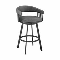 Armen Living Chelsea Swivel 26 in. Faux Leather Counter Stool